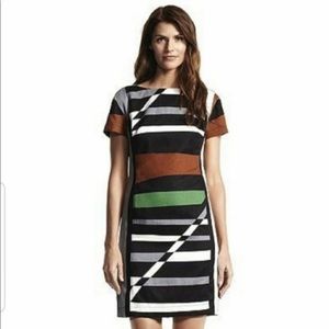 Derek Lam Grap Surf Parrot Linen Blend Shift Dress